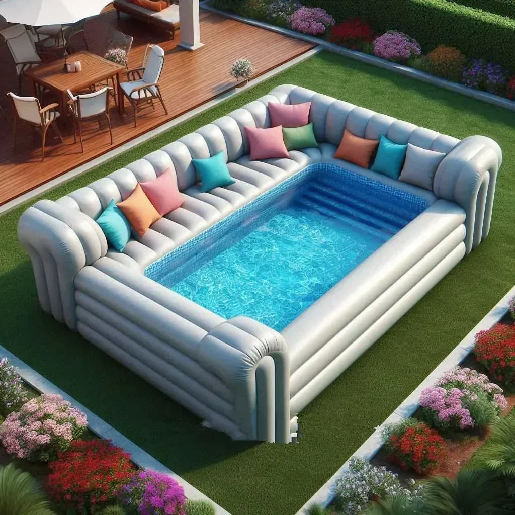 ANTNX Large Inflatable Sofa Pool  Inflatable Swimming Pool for Outdoor and Indoor Relaxation Water Resistant Durable Design ANTNX.COM