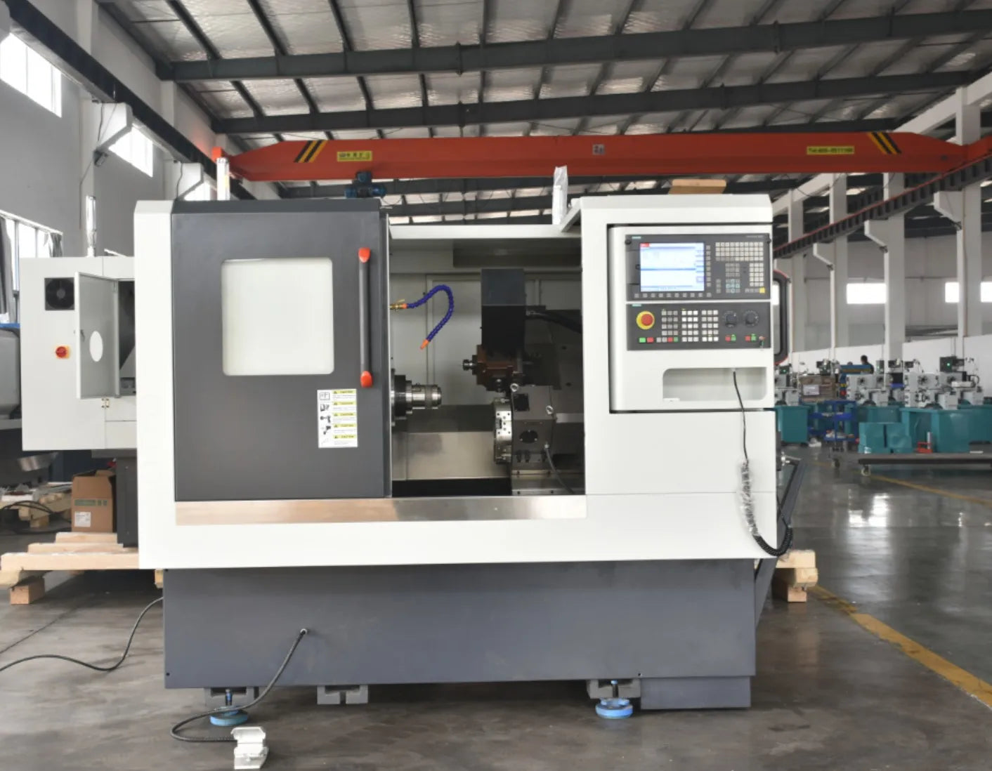 Cnc Lathe Machine Slant Turing CK32 Full New For Sale 4 Tools Station Turret Metal Tool China Sea Shipping