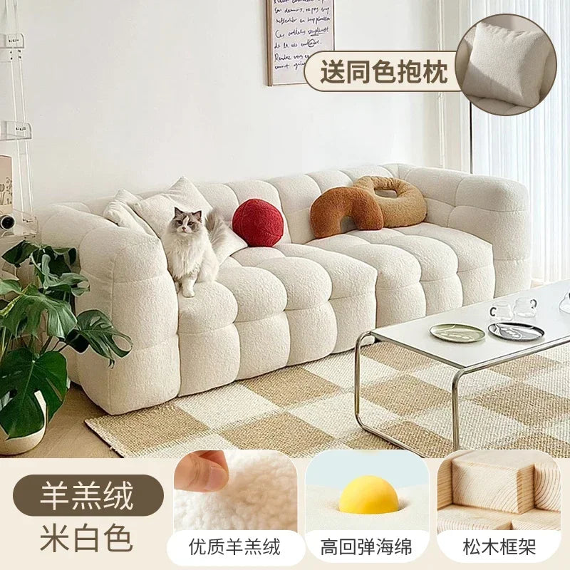 MMOOKA Kids Nordic Puff Living Room Sofa Modern Bedroom Loveseat Living Room Sofa European Oturma Odası Kanepeleri Furniture ZY50SF