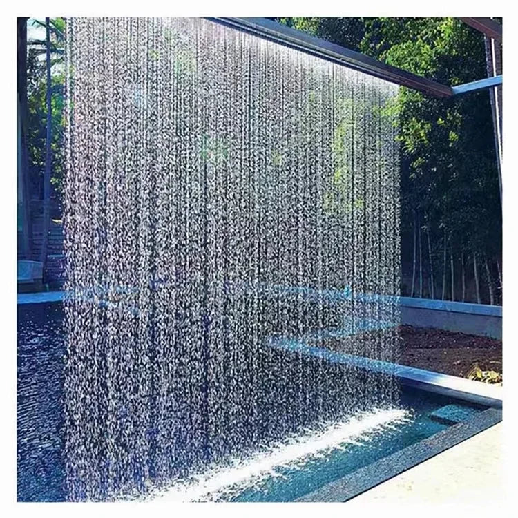 ANTNX DC Water Curtain Flow Waterfall, Waterfall Fountain Equipment, Waterfall Landscape, Garden Water Feature Wall ANTNX.COM