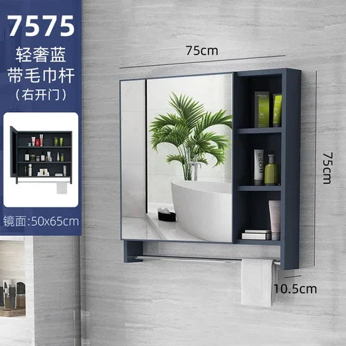 MMOOKA Nordic Wall Mounted Cabinets Mirror Storage Space Saving Aesthetic Bathroom Cabinets Makeup Shower Mobile Bagno Home Furniture