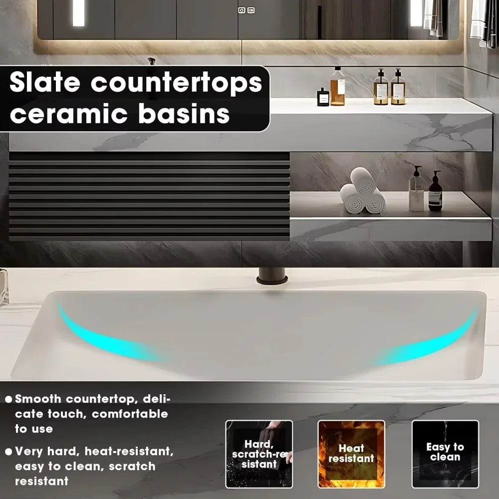 MMOOKA Solid Wood Bathroom Sink Cabinet  Under Cabinet With Sink For Bathroom Cabinet Table Top Vanity Floating