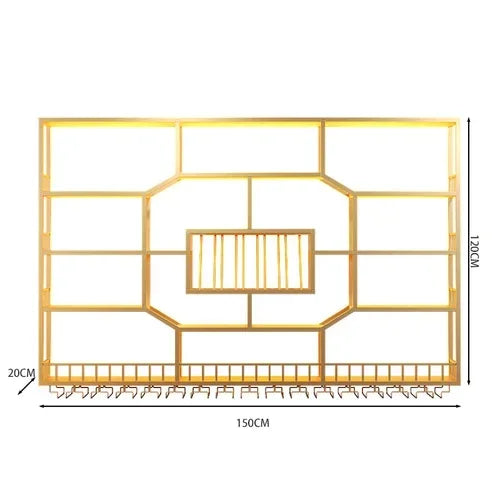 MMOOKA Black Display Wine Racks Wall Mounted Hanging Commercial Wine Bar Cabinet Restaurant Home Meuble Rangement Vin Decorations