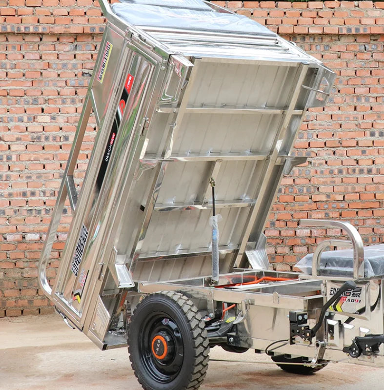 ANTNX New Electric Tricycle Large Capacity Cargo Electric Tricycle Agricultural Stainless Steel Electric Tricycle ANTNX.COM