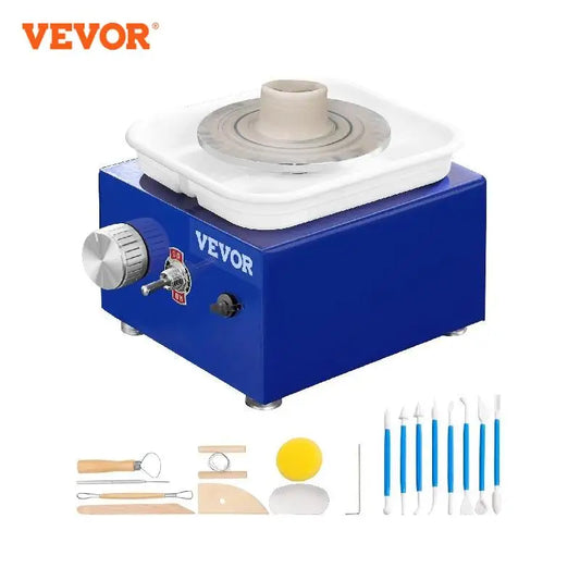 MMOOKA MMOOKA VEVOR 2.6in / 3.9in Mini Pottery Wheel 2 Turntables Ceramic Wheel Forming Machine Adjustable 0-300RPM Speed ABS Detachable BasinMMOOKA.COM