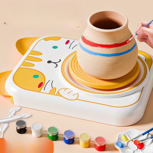 MMOOKA MMOOKA Cute Pet Pottery Machine Toy Children's Handmade DIY Electric Non Burning Clay Pulling Tool Set Anti Drop Material WearMMOOKA.COM