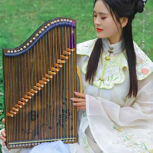 Mini  Wooden Guzheng 21-strings Guzheng Professional Traditional Chinese Finger Pick Beginners  Musical Instrument Accessories