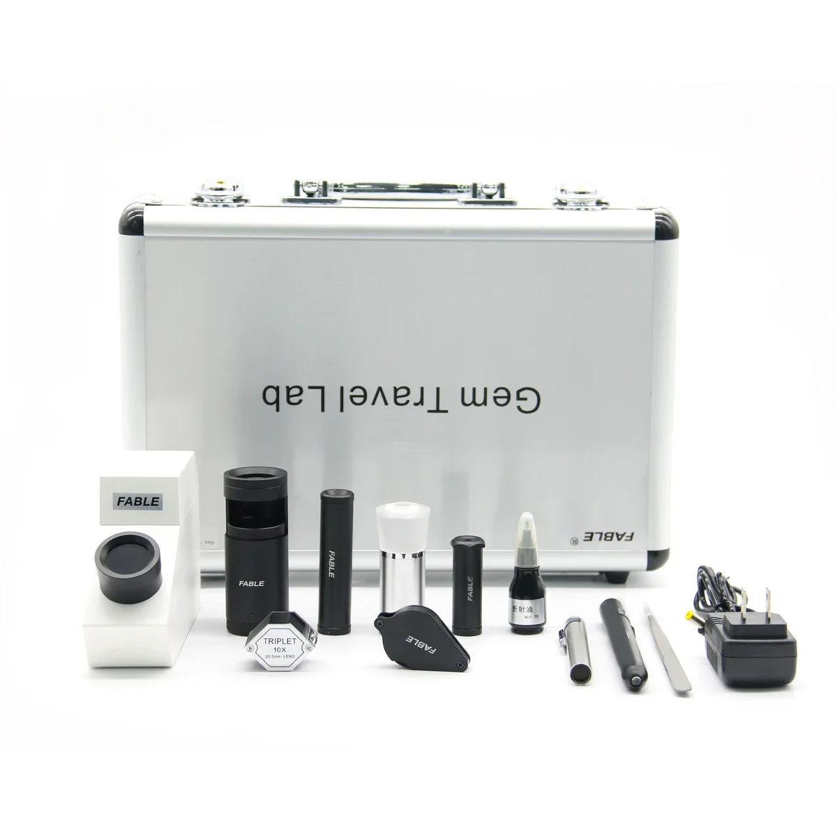 ANTNX Fable FGL-10 Gem Identification Set/mini Jewelry Toolkit / Gemological Toolkits for Gem and Jewellery 10 Items One Year Silver ANTNX.COM