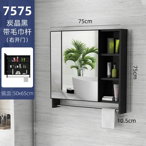 MMOOKA Nordic Wall Mounted Cabinets Mirror Storage Space Saving Aesthetic Bathroom Cabinets Makeup Shower Mobile Bagno Home Furniture