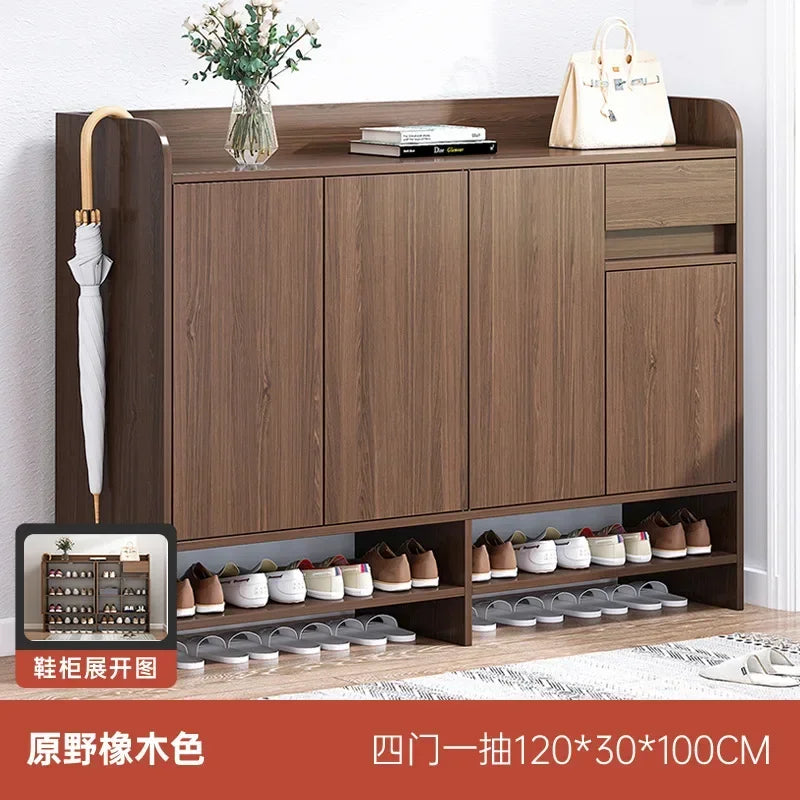 MMOOKA Entrance Shoe Cabinet Light Luxury Home Entrance Shoe Rack Large Capacity Multi-layer Entrance Cabinet Balcony Storage Locker