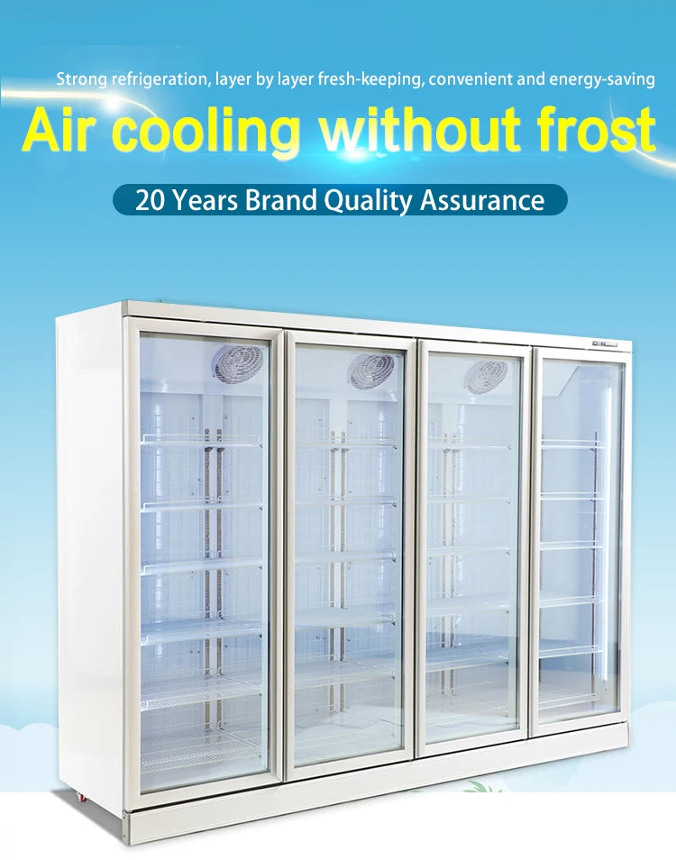 supermarket cake display fridge drink chiller upright glass single door compact refrigerators