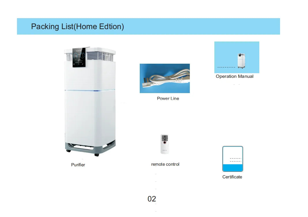 Manufacturer direct sell A9 home use large area high end  filter with humidifier function room led air purifier