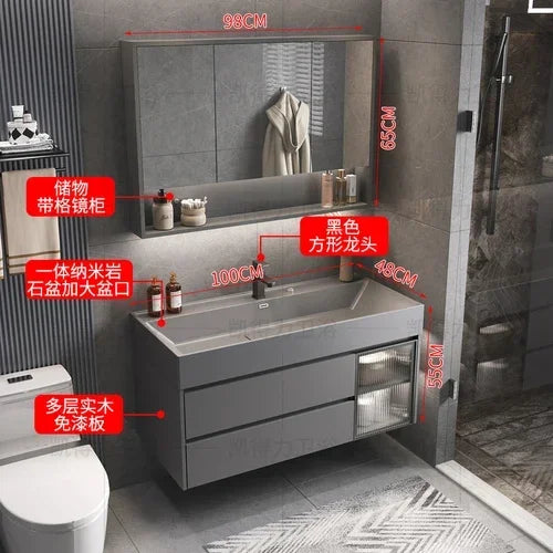 MMOOKA Multipurpose Narrow Bathroom Cabinets Makeup Organizer Makeup Bathroom Cabinets Mirror with Light Banheiro Furniture YX50BC