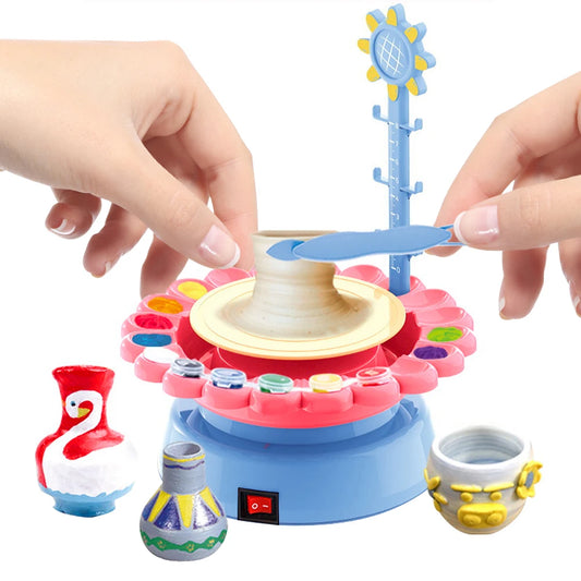 MMOOKA MMOOKA Sunflower Pottery Wheel Electric Pottery Wheel Educational Handicraft Ceramic Machine DIY Clay Arts Tool for Kids Birthday GiftsMMOOKA.COM