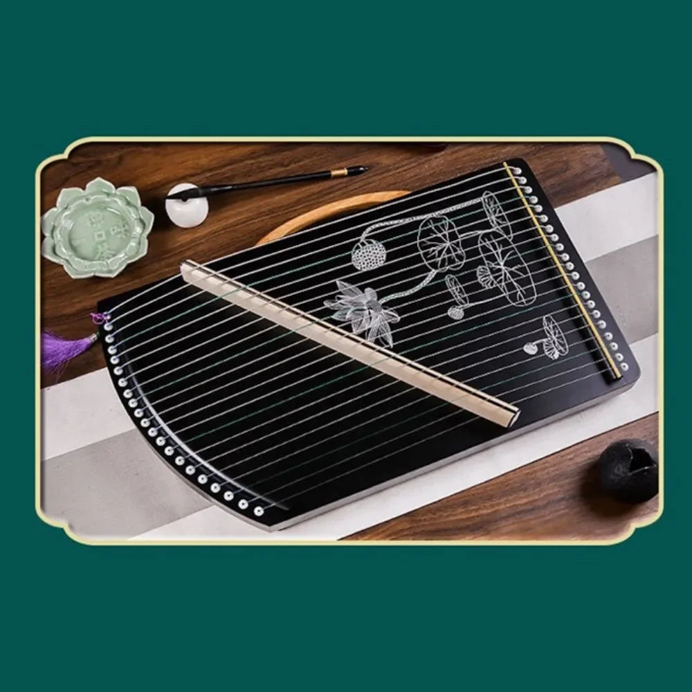 14 21 Strings Guzheng Portable Wooden Guqin Chinese Mini Zither Beginner Finger Trainer Traditional Stringed Instruments Gift
