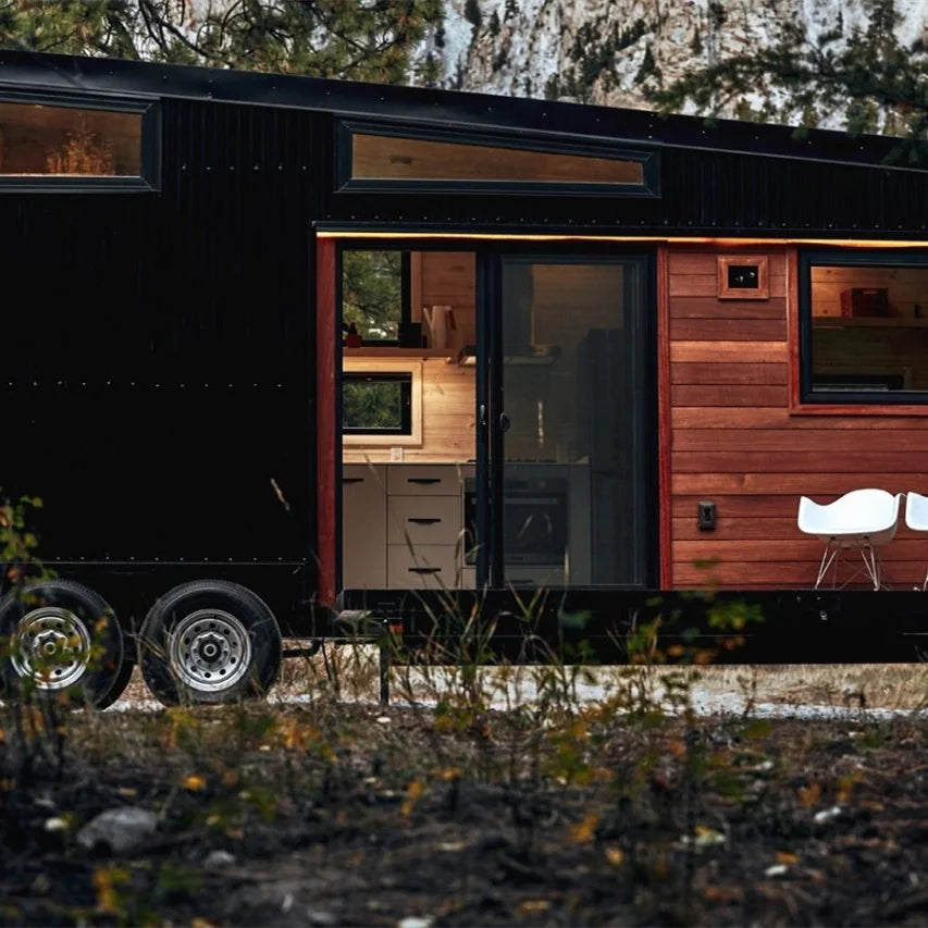 Factory - Priced Prefab Tiny House on Wheels | Modern Small Mobile Trailer Home | Sandwich Panel Steel Construction