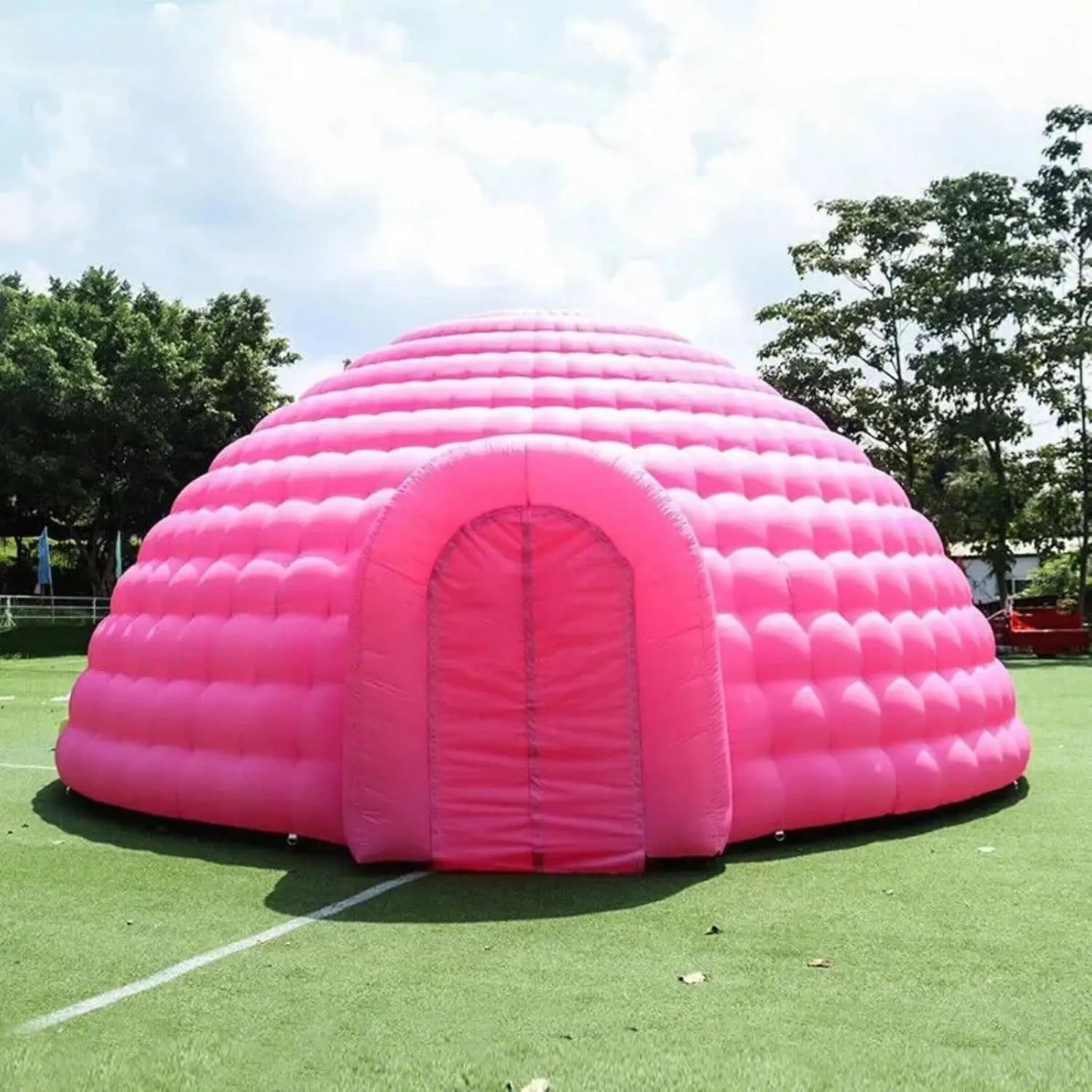 ANTNX Outdoor Portable Inflatable Igloo Dome Tent With Built-In RGB Light Black Dome House For Club Party Wedding Event Decoration ANTNX.COM