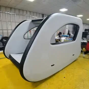 ANTNX WJ1Hot Sale Floating Inflatable Electric Boat Solar Sustainable Inflatable House Boat With Motor For Water Play ANTNX.COM
