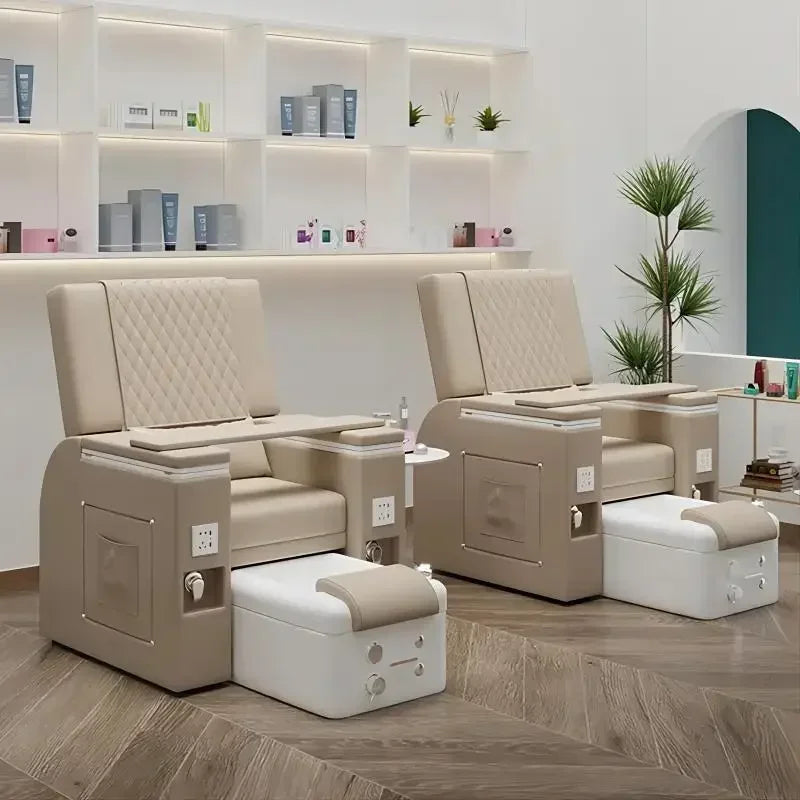 MMOOKA 2023 Professional Luxury Modern Beauty Nail  Furniture Reclining Swivel Foot Spa Massage Pedicure Chair