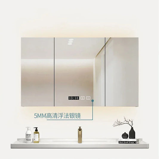 MMOOKA Wall Mounted Bathroom Cabinets Wall Mounted Mirror Aesthetic Vanity Bathroom Cabinet Smart Meubles De Salle De Bains Shelf
