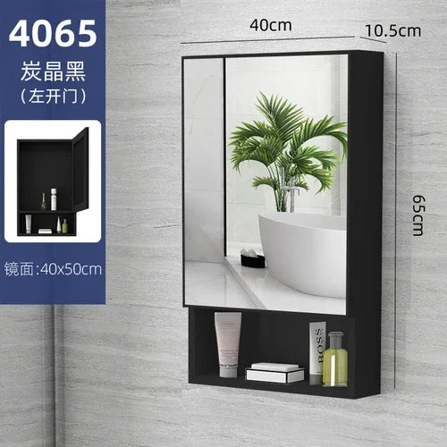 MMOOKA Nordic Wall Mounted Cabinets Mirror Storage Space Saving Aesthetic Bathroom Cabinets Makeup Shower Mobile Bagno Home Furniture