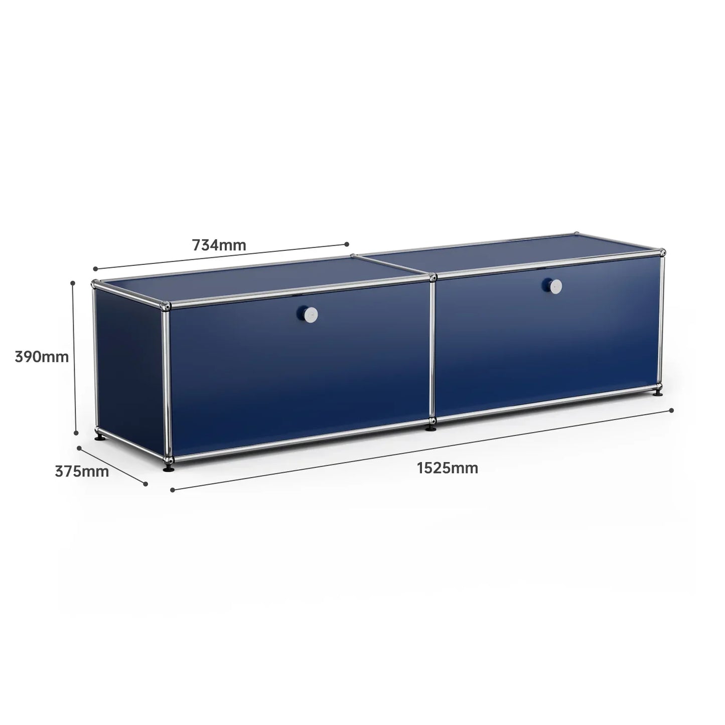MMOOKA Storage Cabinet with 2/3/6 Haller Nightstand Modular Furniture Bed Side Table Holder Stainless Steel Metal Board for Living Room