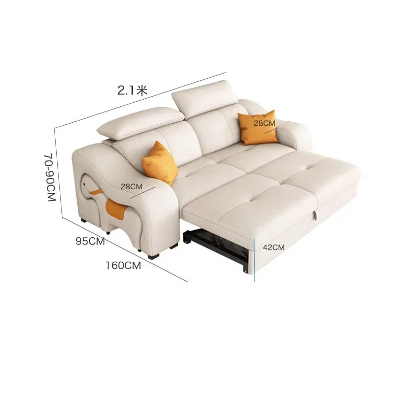 MMOOKA Sofá Modular individual para sala de estar, mueble plegable para jardín, oficina, Convertible, HDH