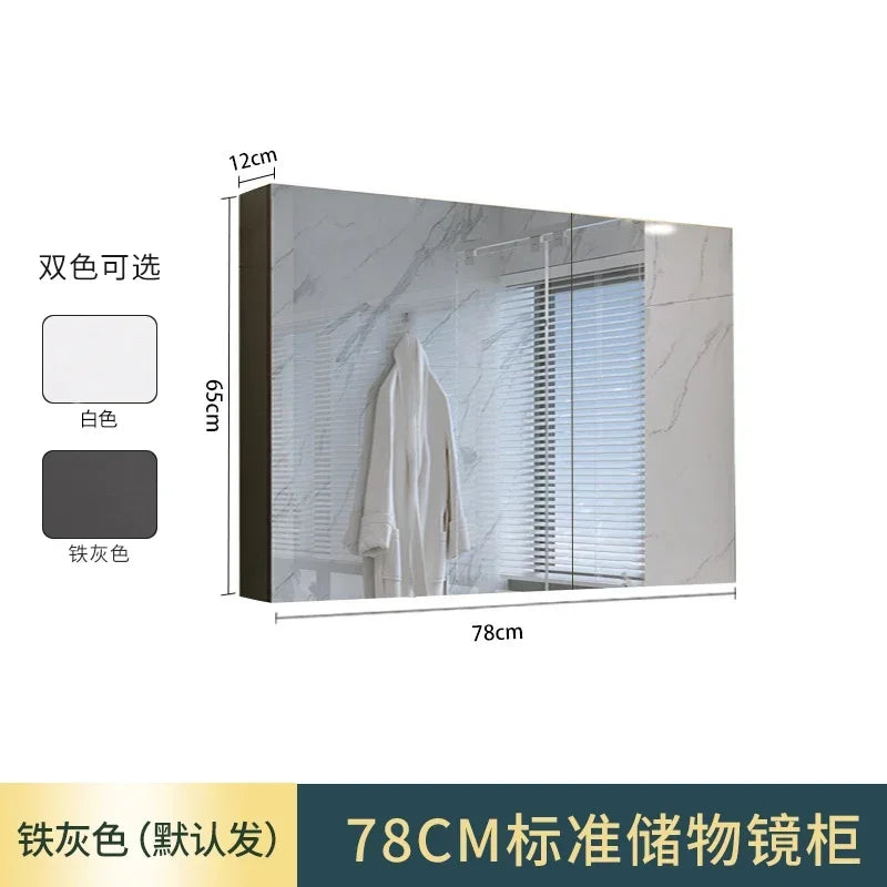 MMOOKA Wall Mounted Bathroom Cabinets Wall Mounted Mirror Aesthetic Vanity Bathroom Cabinet Smart Meubles De Salle De Bains Shelf