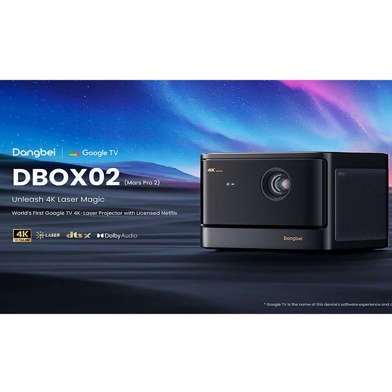 ANTNX Dangbei Mars Pro 2 Projector Native 4K HDR10+ DLP Laser Cinema 2450 ISO Lumen Google TV Android For Home Global Version Theater ANTNX.COM