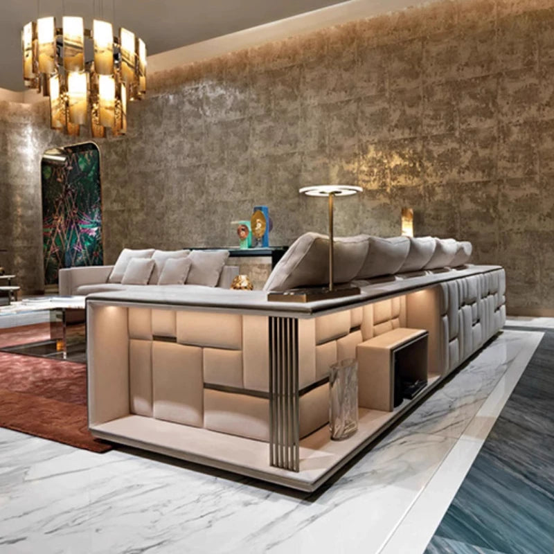 ANTNX Design Leather Living Room Sofas Luxury Modern Office Ergonomics Living Room Sofas Individual Storage Divano Trendy Furniture ANTNX.COM