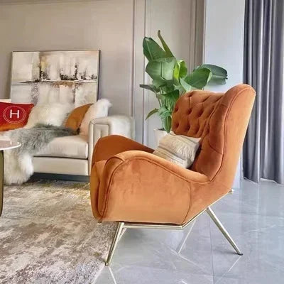 MMOOKA Nordic Accent Living Room Chairs Armchair Lounge Sofa Living Room Chairs Recliner Cadeiras De Jantar Furniture Sets WRXXP
