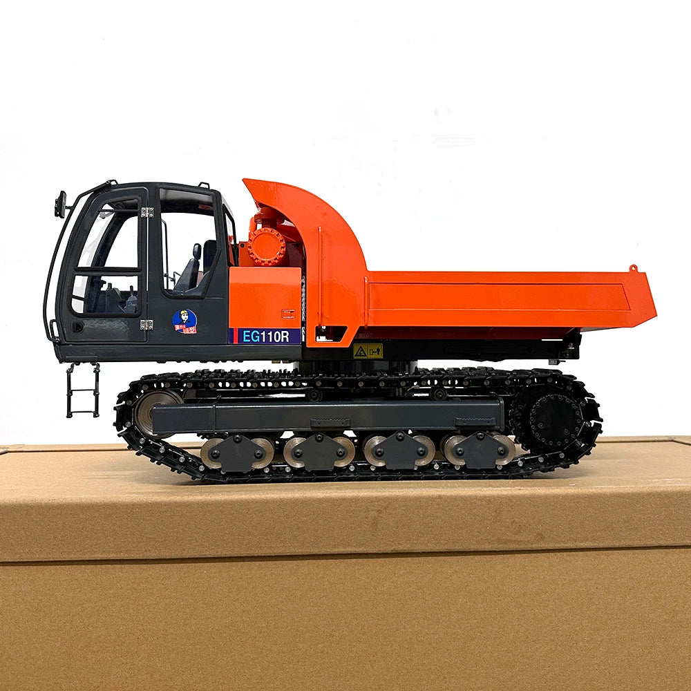 ANTNX EG110R 1/12 Hydraulic RC Dump Truck Metal Tracked Truck Transporter RTR with Light System Boy RC Car Model Toy ANTNX.COM