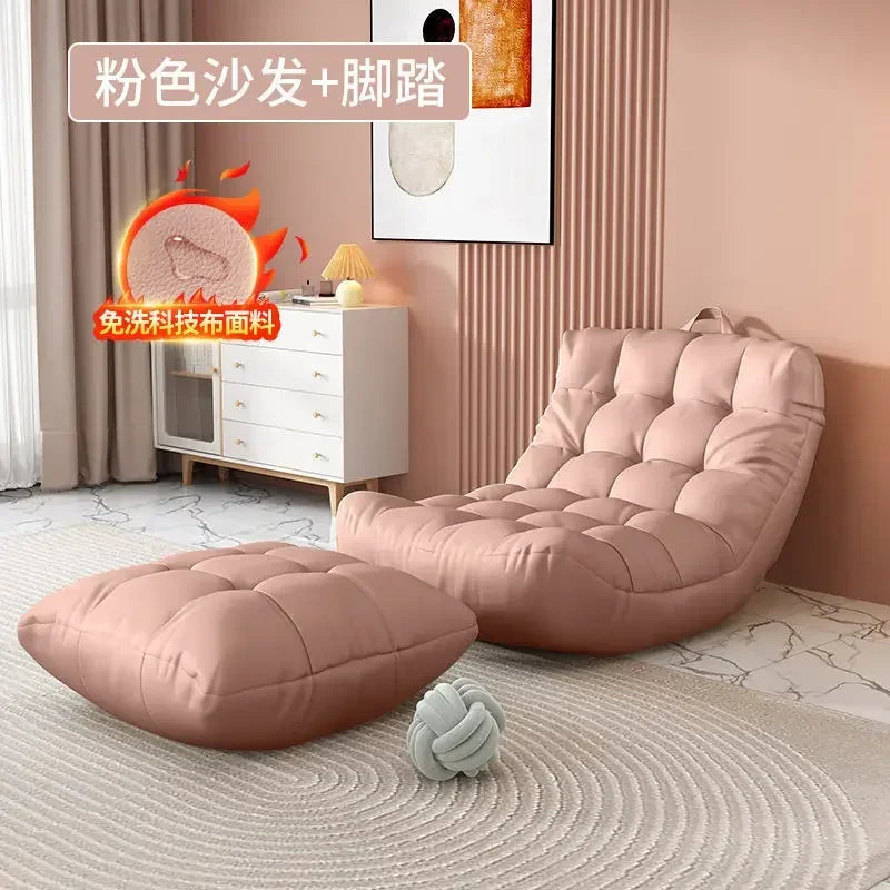 MMOOKA Lazy Sofa Bedroom Balcony Bay Window Tatami Caterpillar Bean Bag Sofa Chair Foldable Floor Adjustable Lounge Sofa