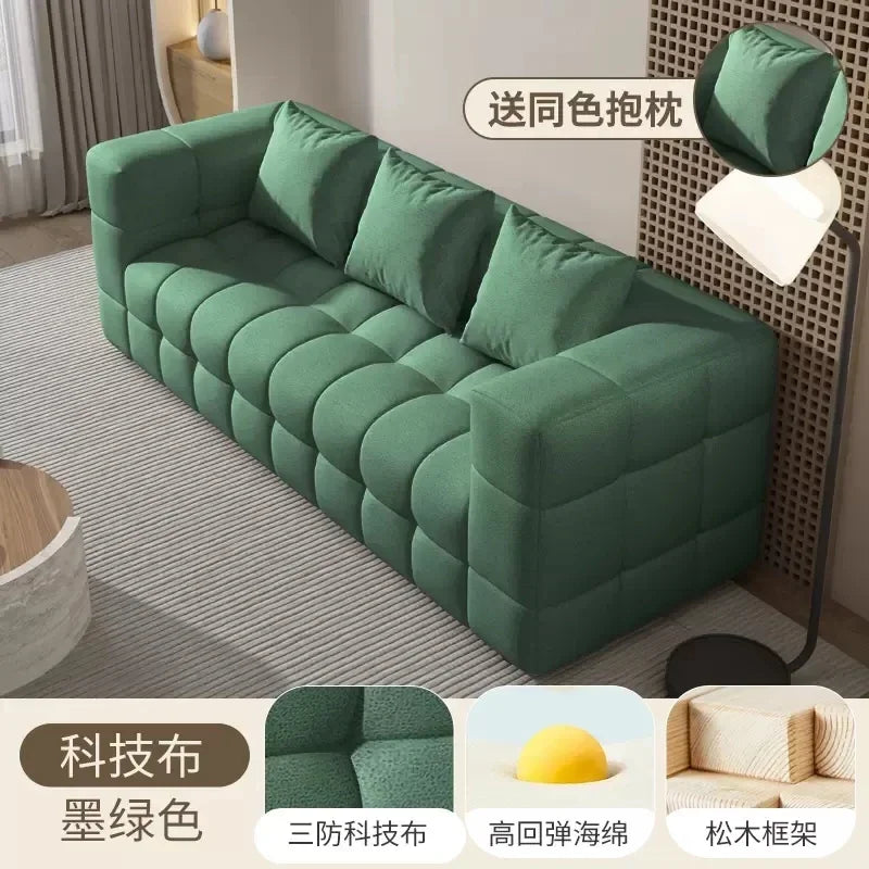 MMOOKA Kids Nordic Puff Living Room Sofa Modern Bedroom Loveseat Living Room Sofa European Oturma Odası Kanepeleri Furniture ZY50SF