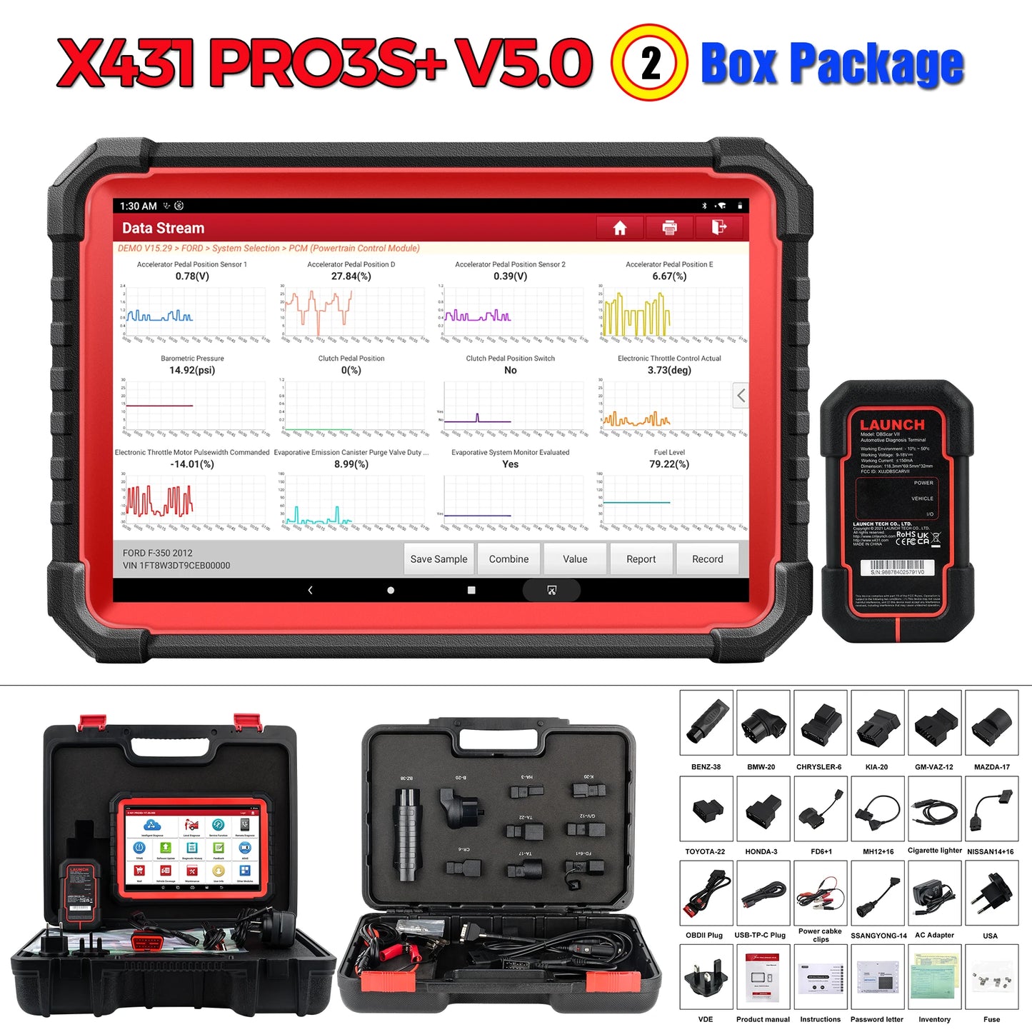 MMOOKA LAUNCH X431 pro3s Plus V5.0 10.1" Full system Automotive Diagnostic tools ECU Coding Bidirectionnal obd2 scannner pk x431 pro v+