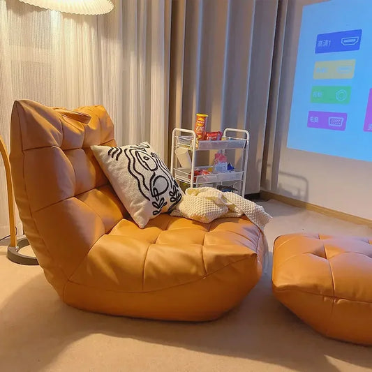 MMOOKA Lazy Sofa Bedroom Balcony Bay Window Tatami Caterpillar Bean Bag Sofa Chair Foldable Floor Adjustable Lounge Sofa