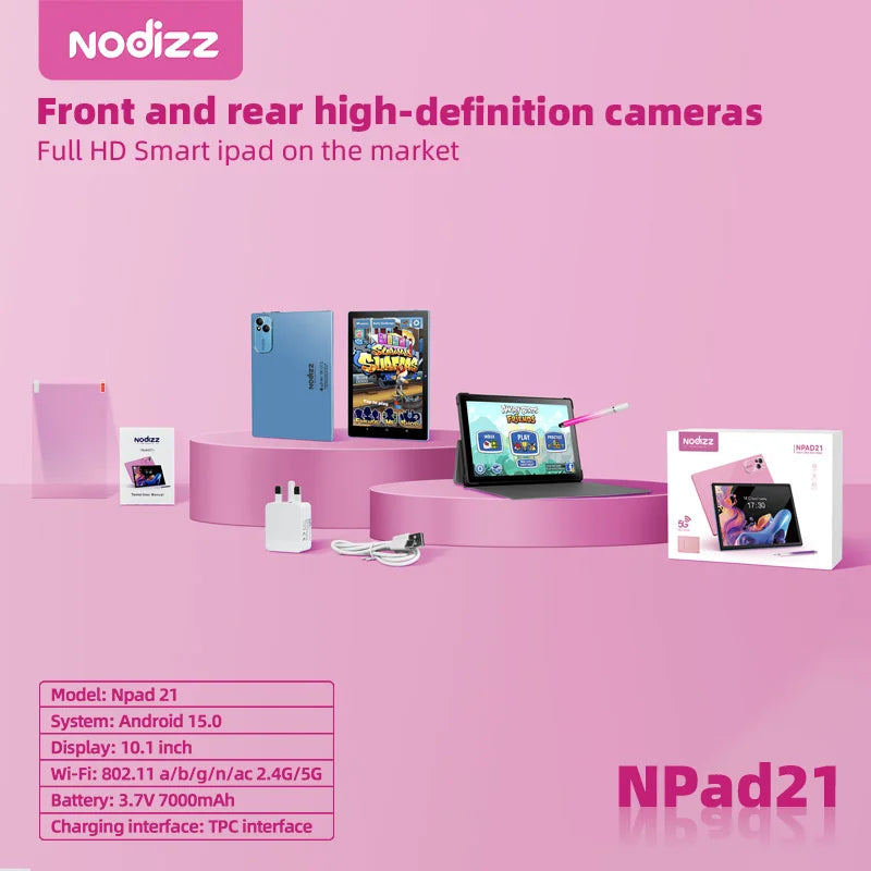 MMOOKA 2025 Npad 21 Original Tablet 10inch Google play TikTOK THD 4K Android 15 12GB+512GB 7000mAh 5G SIM WiFi GPS 500W Pixel Tablet PC