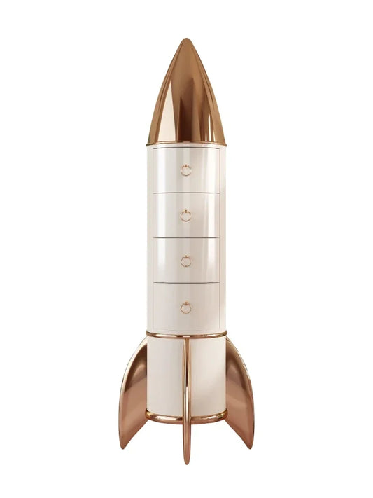 MMOOKA Affordable Luxury Style Creative Rocket Four-Bucket Cabinet Modern Simple Hallway High Chest of Drawers