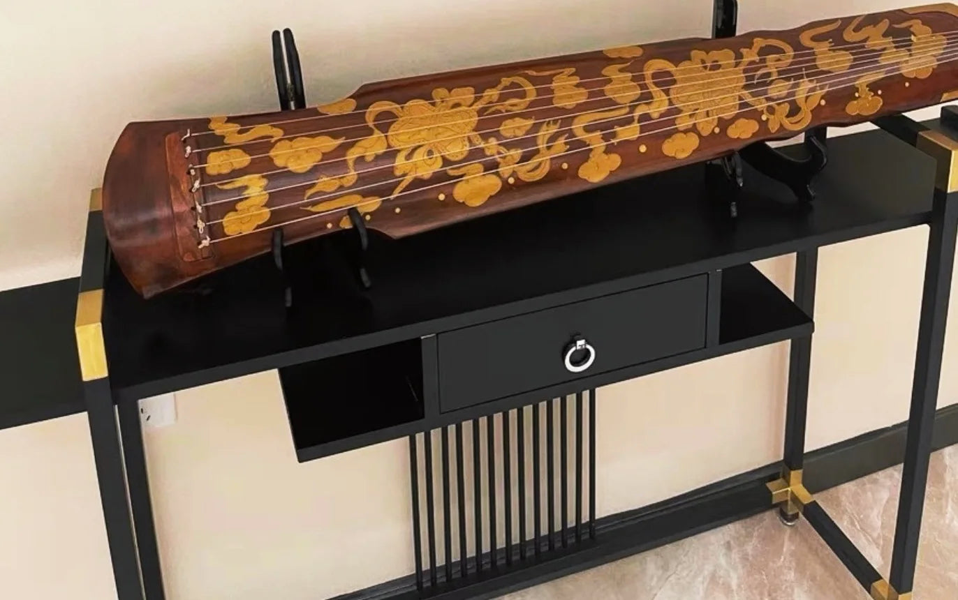 Hand drawn Guqin Brown Can be played and decorated Chinese string instruments