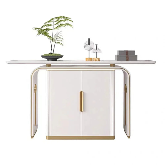 MMOOKA Light Luxury Modern Minimalist Marble Wall Entrance Cabinet Hotel Villa Corridor