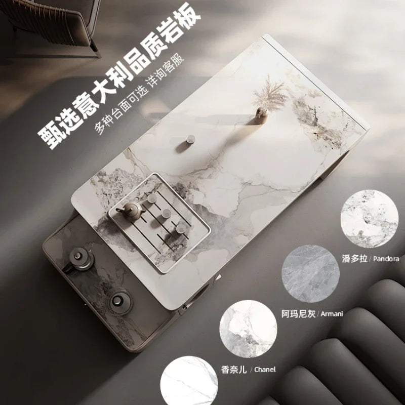 MMOOKA Retractable Kung Fu Tea Table Tea Table Integrated Living Room Tea Making Table