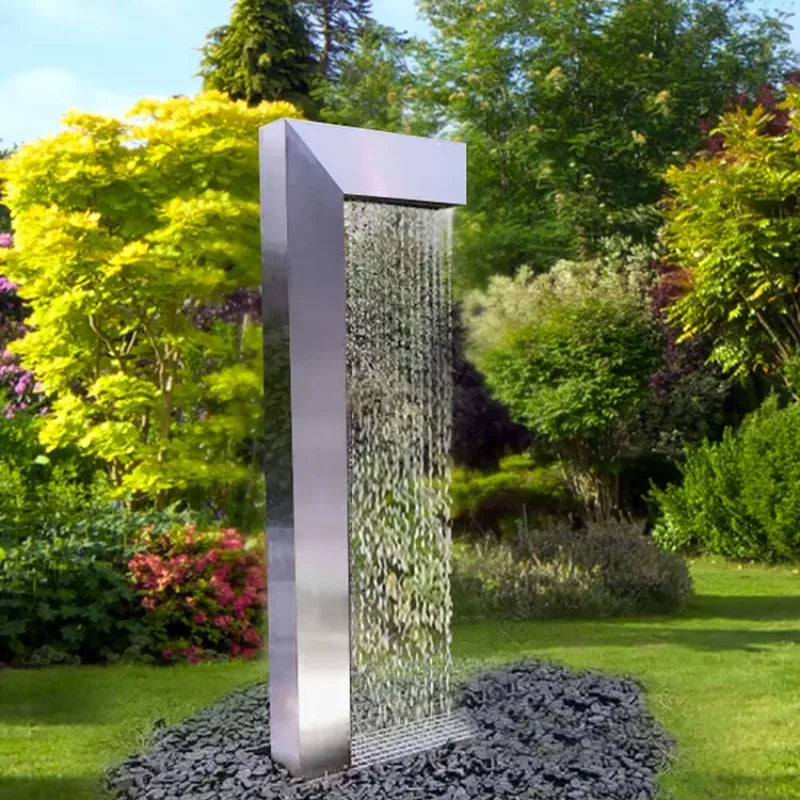 ANTNX Waterfall Fountain Outdoor Curtain  Customized Stainless Steel Water Feature Indoor Waterfall Rain Water Curtain for Garden Yard ANTNX.COM