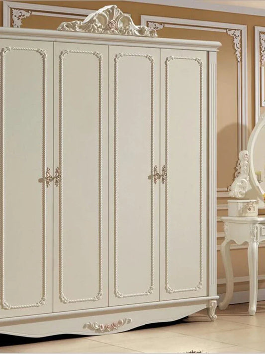 MMOOKA four door wardrobe modern  European whole wardrobe French bedroom  furniture wardrobe pfy10051