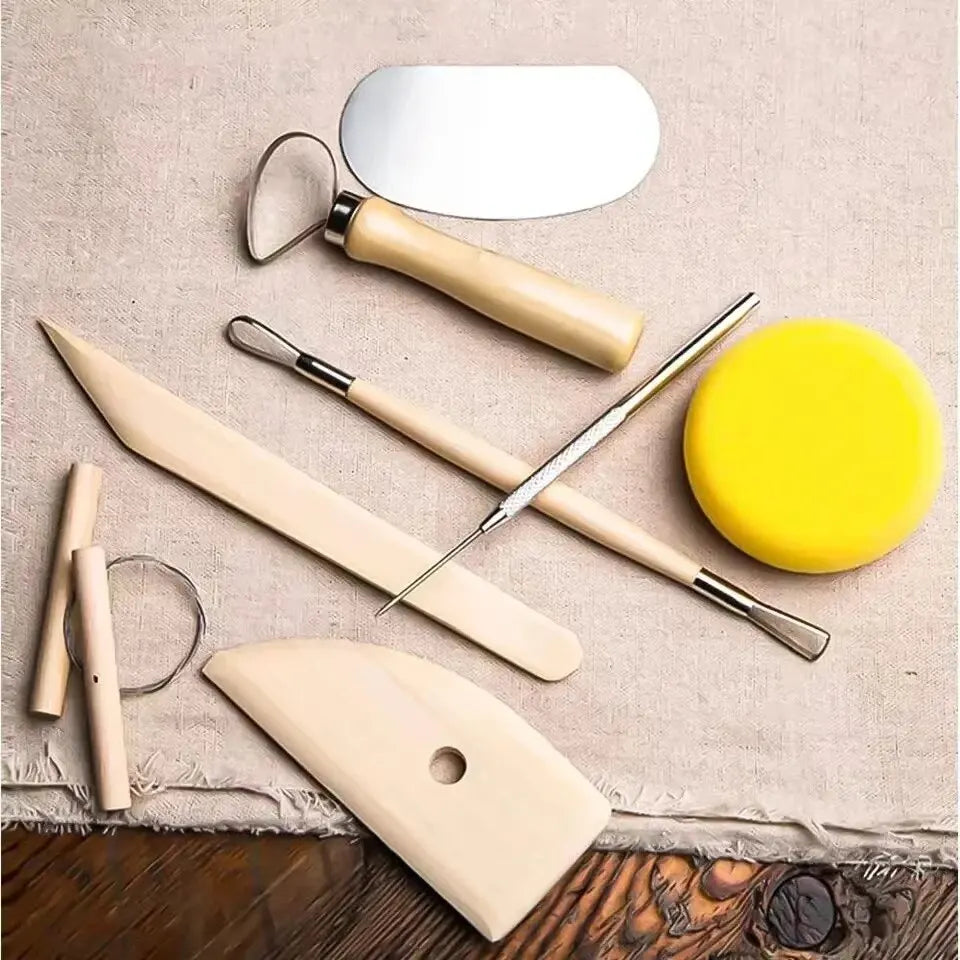 MMOOKA MMOOKA 8Pcs/Set Clay Tools DIY Ceramics Molding Tools Wood Knife Pottery Tool Set Clay Sculpting Kits Carving Ceramic Tools PracticalMMOOKA.COM