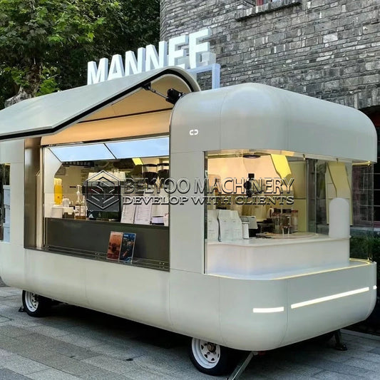 ANTNX Belyoo Mobile Coffee Shop Food Stand Ice Cream Truck Custom Food Kiosk Mobile Bar Food Truck Coffee Trailer Fully Equipped ANTNX.COM