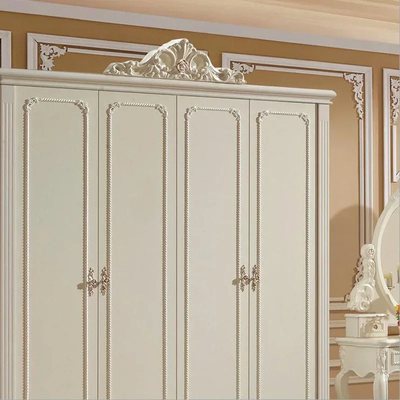 MMOOKA four door wardrobe modern  European whole wardrobe French bedroom  furniture wardrobe pfy10051