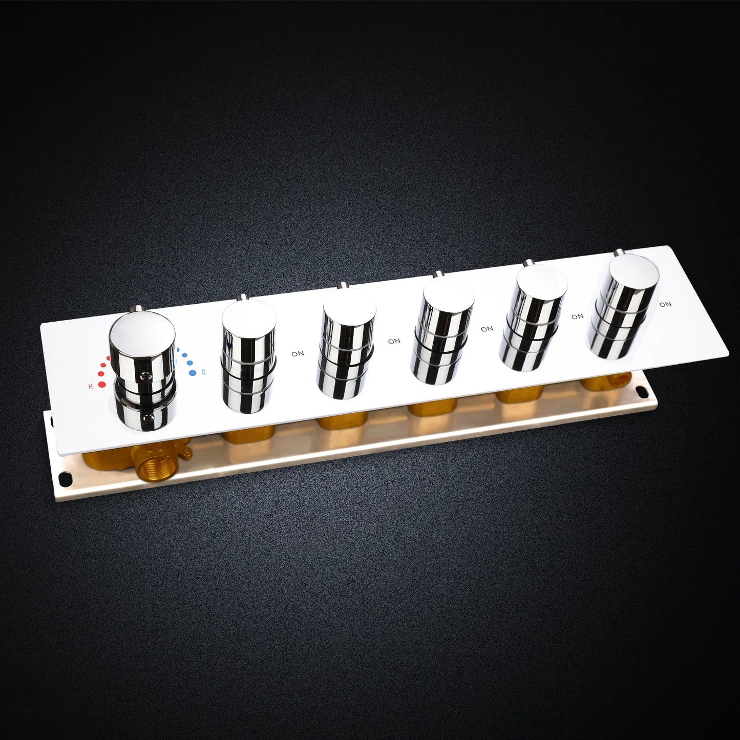 ANTNX Bathroom Ceiling Concealed 36x12Inch 900x300mm Bluetooth Music LED Shower Head Panel Kit Thermostatic Mixer Valve ANTNX.COM