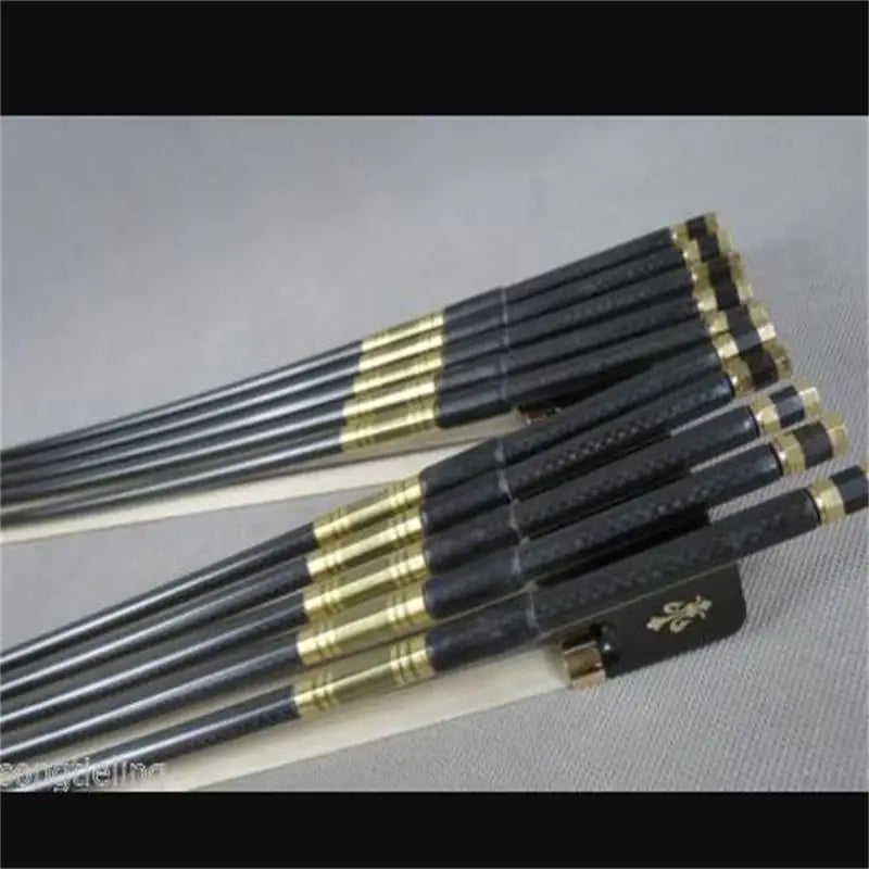 MMOOKA 10pcs of best plaid master black Carbon fiber CELLO bow 4/4 #7207