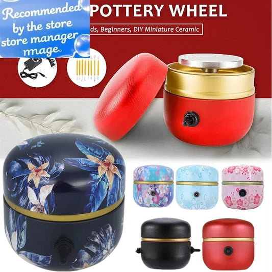 MMOOKA MMOOKA Mini Pottery Wheel with Clay Sculpting Tools, Adjustable Speed Electric Pottery Machine for Ceramic Art Crafts Pottery TurntableMMOOKA.COM