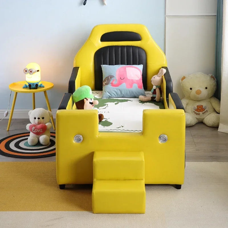 MMOOKA Creative Design Children Beds Boy Guardrail Widening Single Children Beds Baby Cartoon Camas De Dormitorio Bedroom Furniture